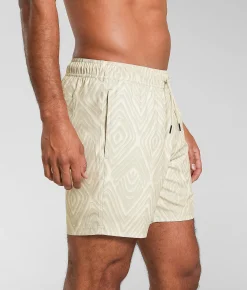 Bottoms|Swimwear | Maven Co-op Tidal Stretch Swim Trunks Cream