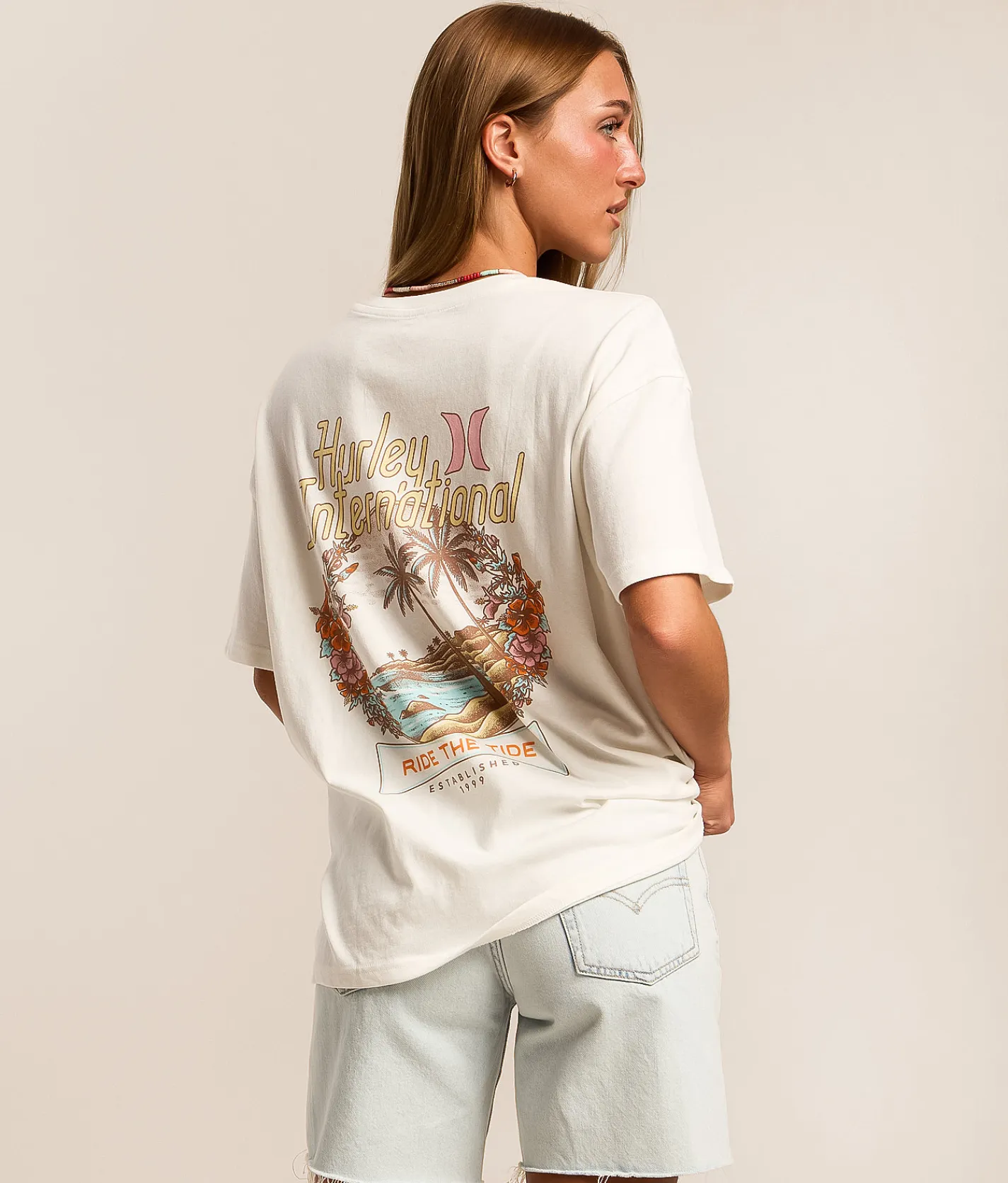 Hurley Tide Chaser T-Shirt Tofu Discount
