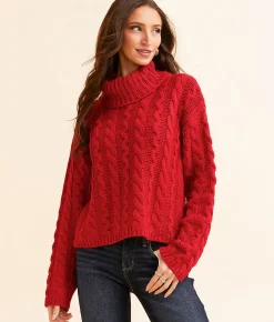 Z Supply Tied To You Sweater Haute Red Hot
