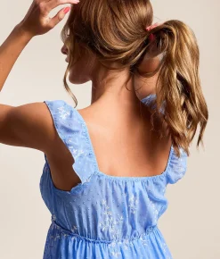 Dresses | Trixxi Tiered Floral Mini Dress Blue