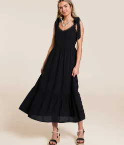 Blu Pepper Tiered Midi Dress Black Online