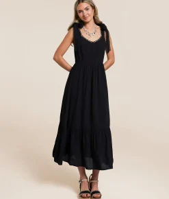 Blu Pepper Tiered Midi Dress Black Online