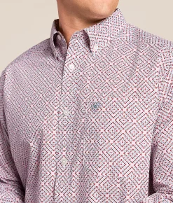Tops | Ariat Tiernan Shirt White Geo Print