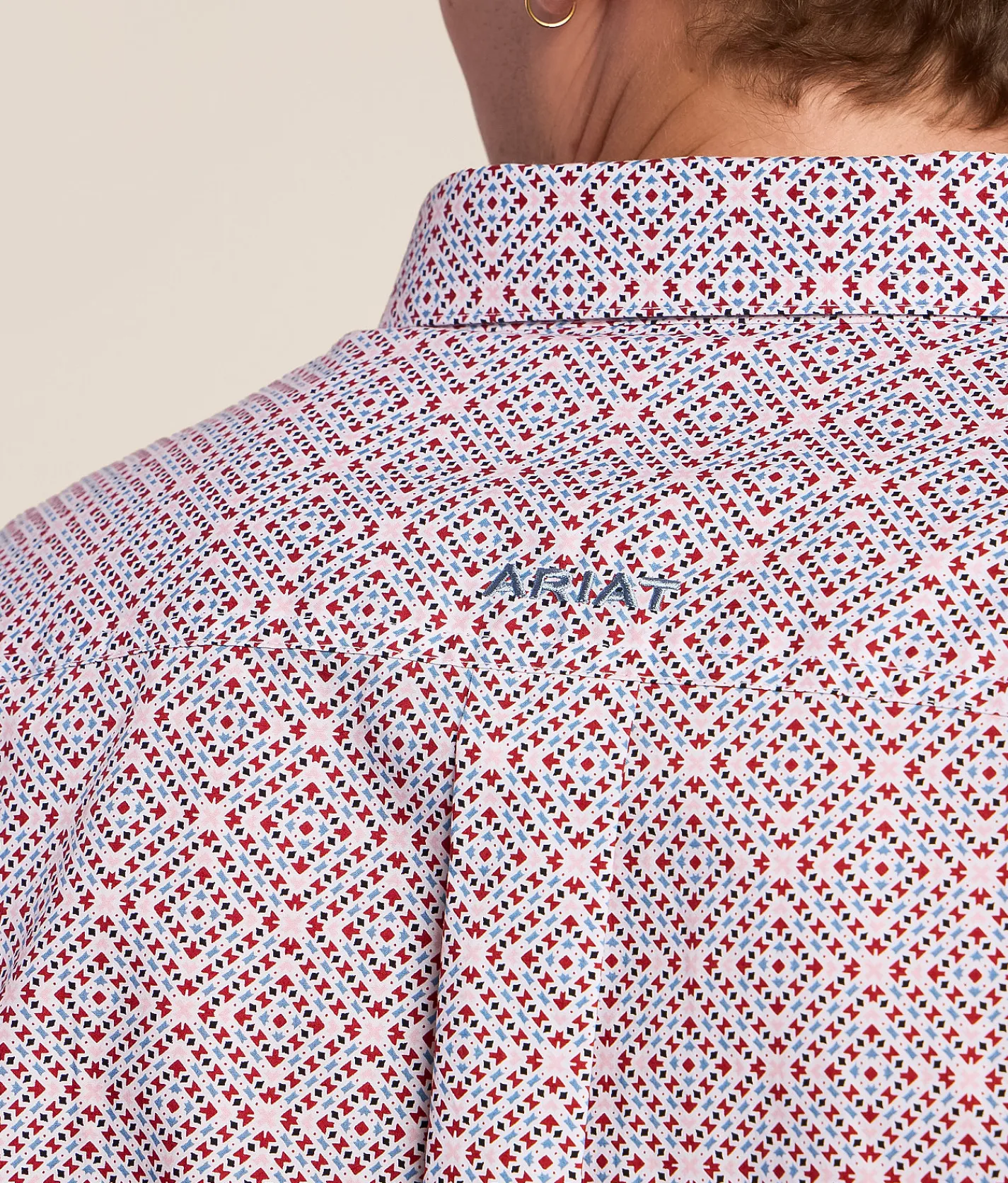 Tops | Ariat Tiernan Shirt White Geo Print