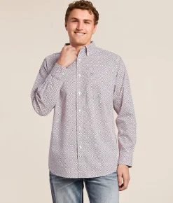 Tops | Ariat Tiernan Shirt White Geo Print