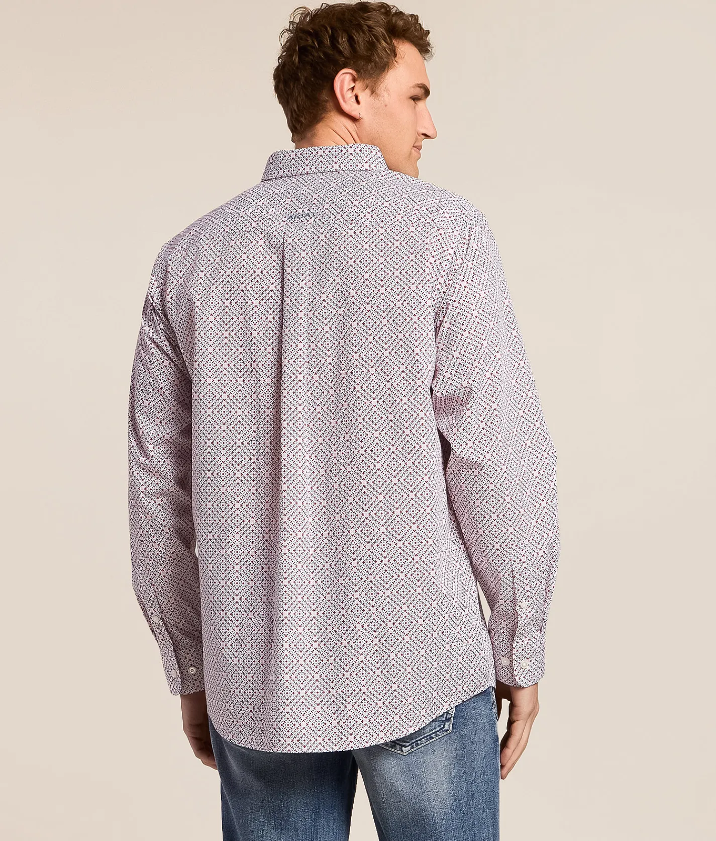Tops | Ariat Tiernan Shirt White Geo Print