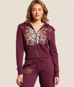 Tops | Ed Hardy Tigers Boxy Hoodie Fig