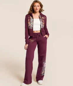 Tops | Ed Hardy Tigers Boxy Hoodie Fig