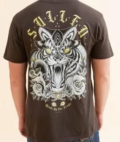 Graphic T-Shirts | Sullen Tiger Snake T-Shirt Vintage Black