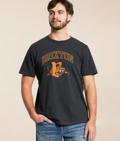 Brixton Tiger T-Shirt Black Worn Wash Hot