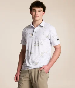 Tops | Waggle® Tight Lines Polo White