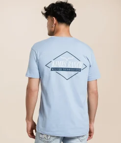 Kimes Ranch Tilted T-Shirt Stonewash Denim Hot