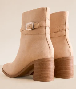 Soda Timmy Contemporary Ankle Boot Beige