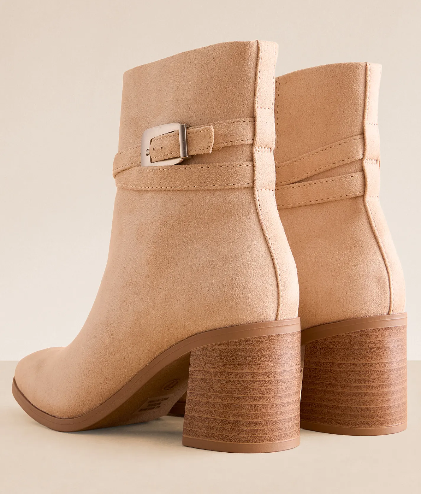 Soda Timmy Contemporary Ankle Boot Beige