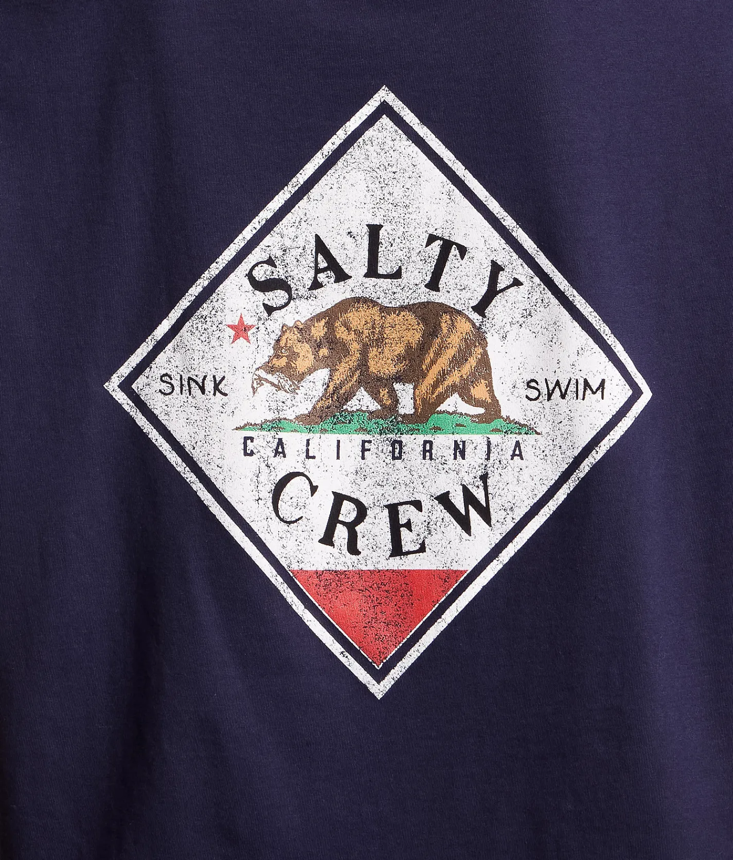 Tops | Salty Crew Tippet Cropped T-Shirt Bright Navy