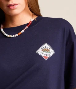 Tops | Salty Crew Tippet Cropped T-Shirt Bright Navy