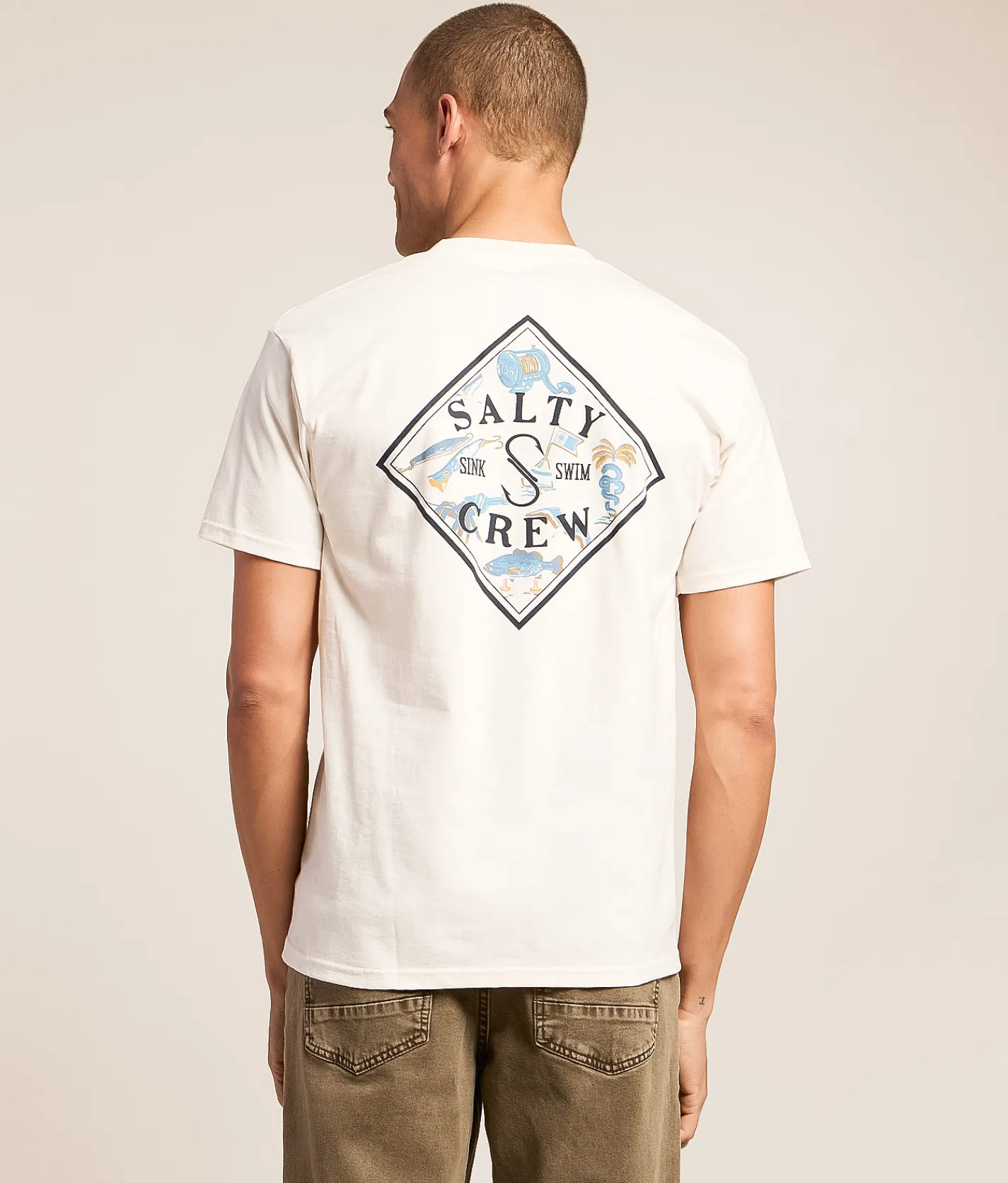 Tops|Graphic T-Shirts | Salty Crew Tippet Fill Gear T-Shirt Vintage White