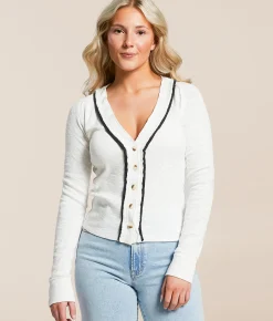 Tops | Free People Tipton Cardigan Ivory Combo