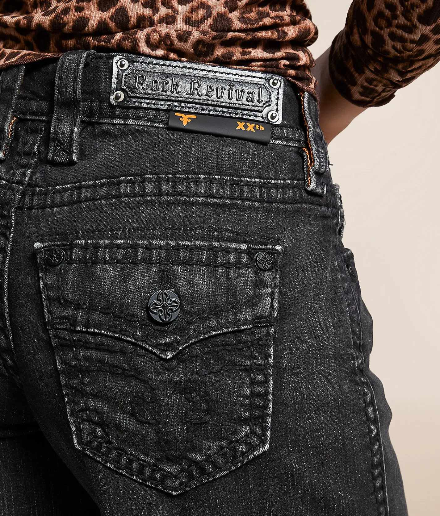 Rock Revival Titania Wide Leg Baggy Stretch Jean Titania BYII201 Discount