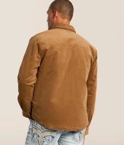 Departwest Corduroy Shacket Tobacco Clearance