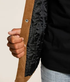 Departwest Corduroy Shacket Tobacco Clearance