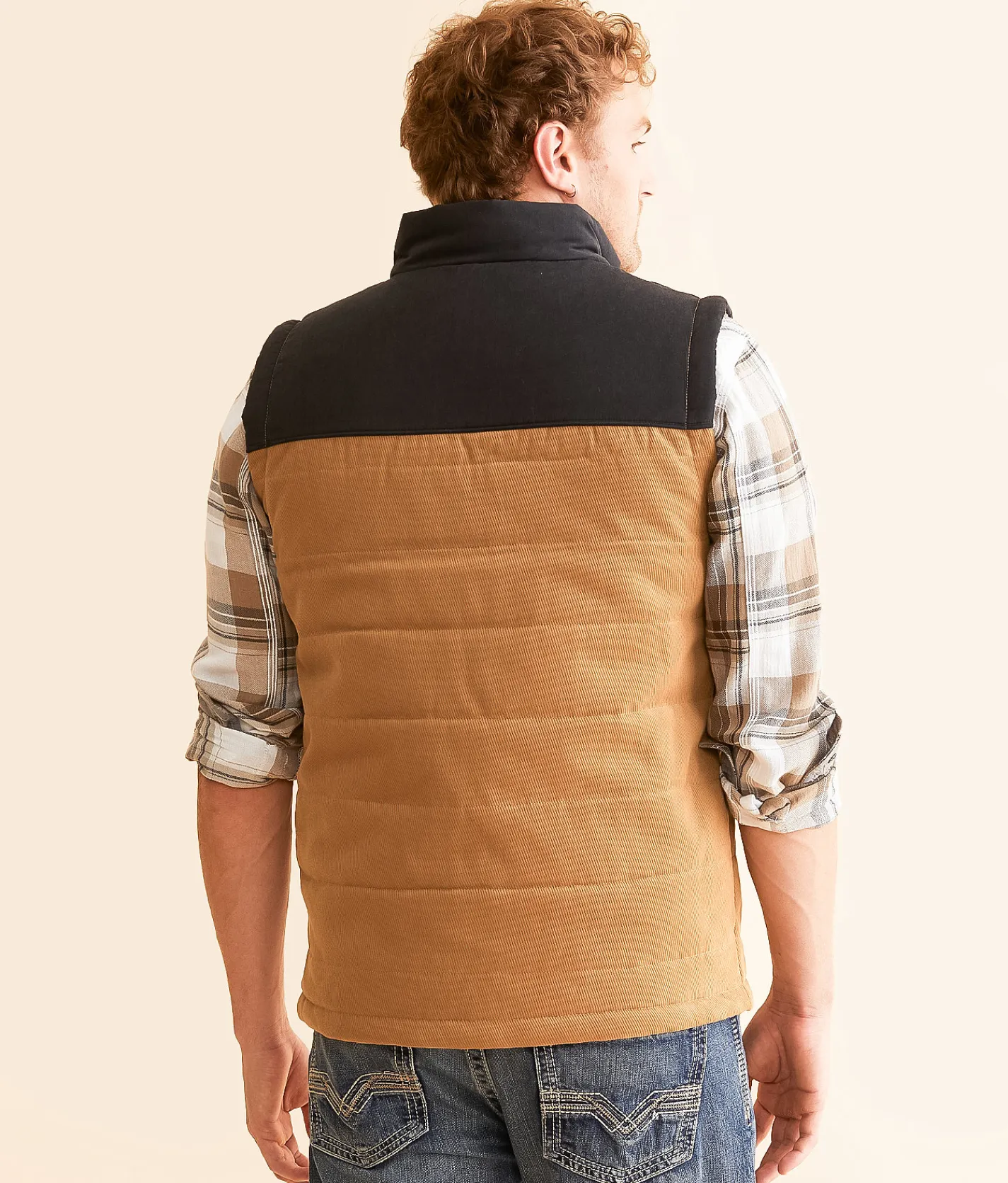 BKE Tobacco Corduroy Vest Tobacco Grey New