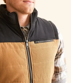 BKE Tobacco Corduroy Vest Tobacco Grey New