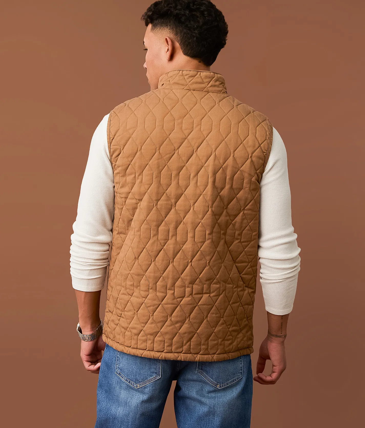 Tops|Coats & Jackets | Outpost Makers Tobacco Twill Vest Rubber