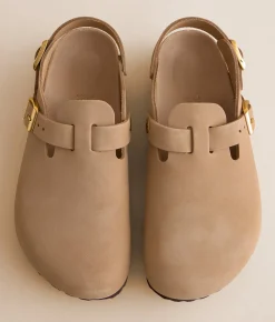 Birkenstock® Tokio Leather Clog Sandcastle Discount