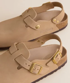 Birkenstock® Tokio Leather Clog Sandcastle Discount