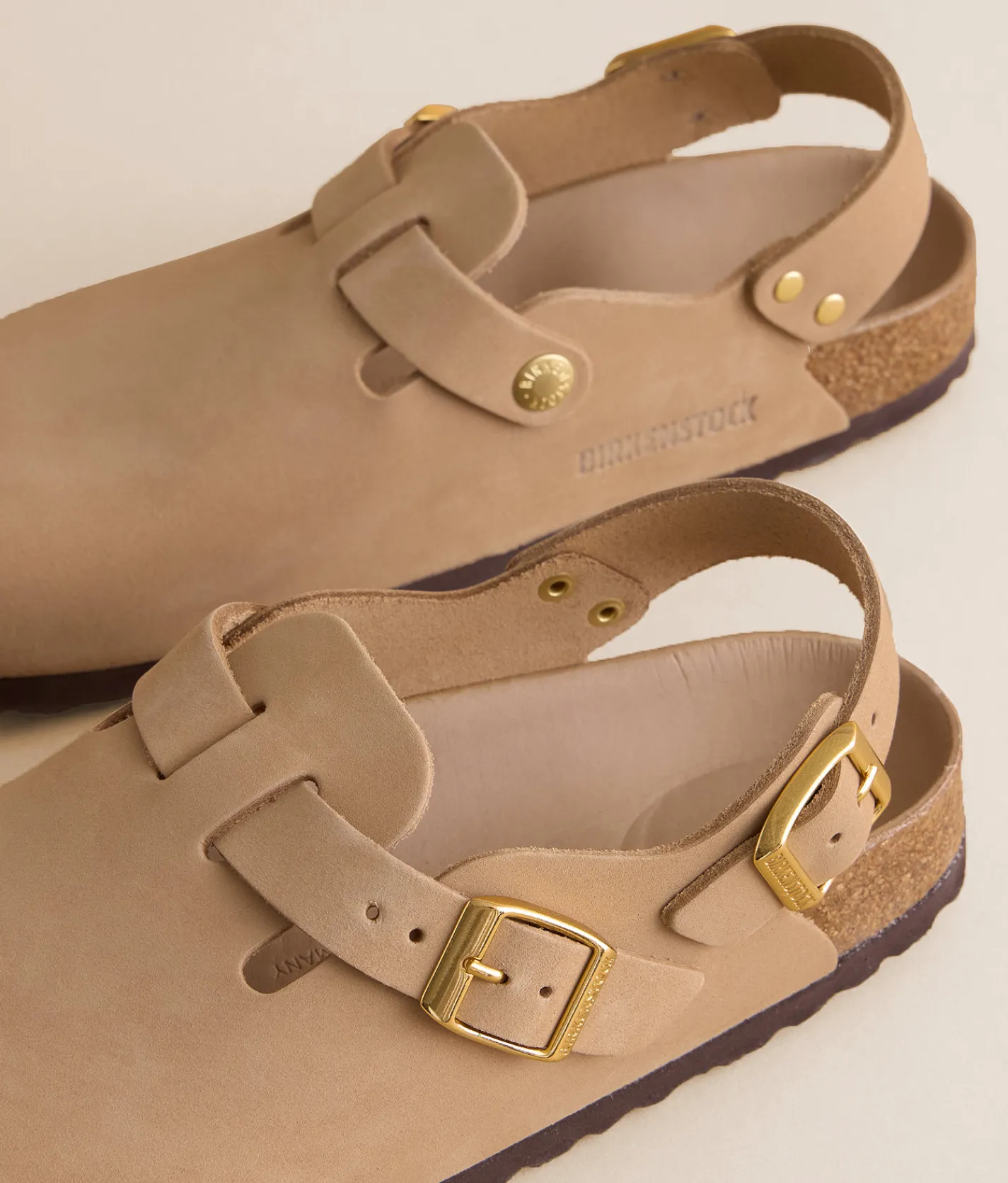 Birkenstock® Tokio Leather Clog Sandcastle Discount