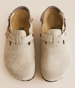 Birkenstock® Tokio Suede Clog Taupe