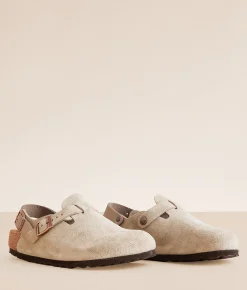 Birkenstock® Tokio Suede Clog Taupe