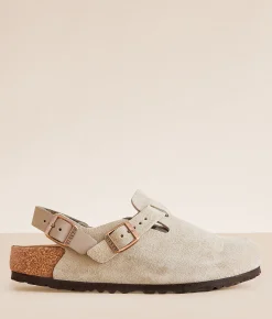 Birkenstock® Tokio Suede Clog Taupe