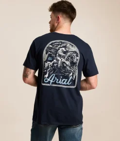 Graphic T-Shirts | Ariat Tombstone Cowboy T-Shirt Navy Ink