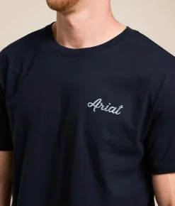 Ariat Tombstone Cowboy T-Shirt Navy Ink Clearance