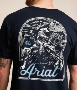 Ariat Tombstone Cowboy T-Shirt Navy Ink Clearance