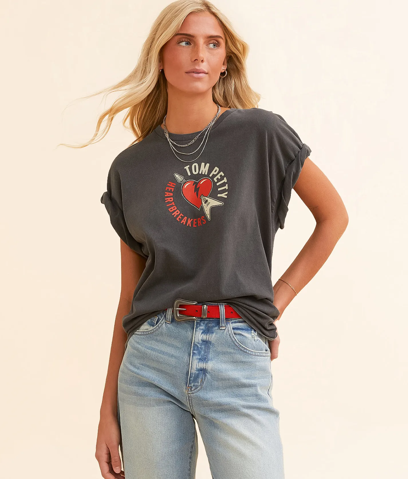 Tops | Life Clothing Tom Petty & The Heartbreakers Band T-Shirt Charcoal