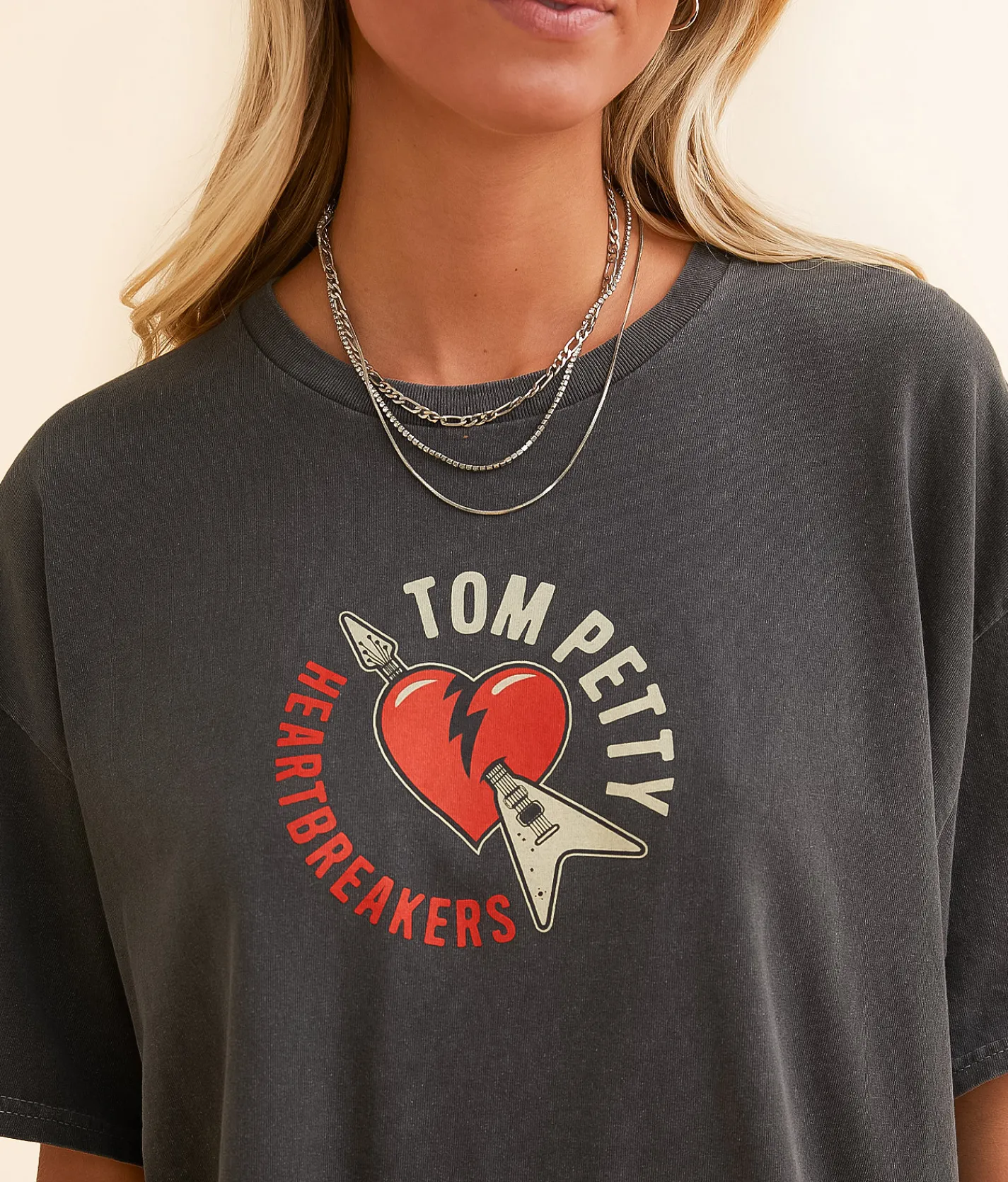 Tops | Life Clothing Tom Petty & The Heartbreakers Band T-Shirt Charcoal