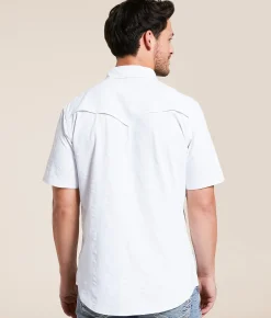 Tops | Gentry County Tonal Aztec Athletic Performance Shirt White