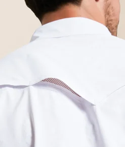 Tops | Gentry County Tonal Aztec Athletic Performance Shirt White