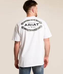 Graphic T-Shirts | Ariat Tonal Bad Land Lockup T-Shirt White