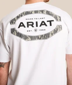 Graphic T-Shirts | Ariat Tonal Bad Land Lockup T-Shirt White