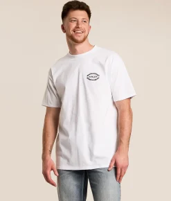 Ariat Tonal Bad Land Lockup T-Shirt White New