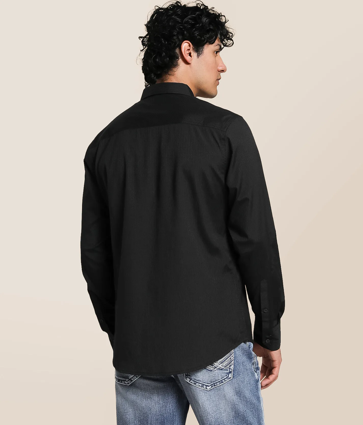 J.B. Holt Tonal Embroidered Standard Stretch Shirt Black Online