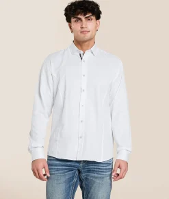 Tops | Eight X Tonal Print Shirt White