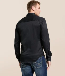 Tops | Eight X Tonal Print Stretch Shirt Black