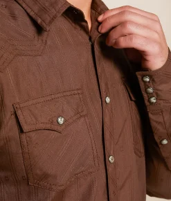 Tops | Gentry County Tonal Southwestern Athletic Shirt Brown