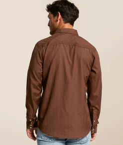 Tops | Gentry County Tonal Southwestern Athletic Shirt Brown