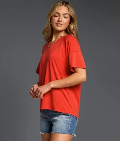 Tops | Buckle Black Tonal Stitched T-Shirt Molten Lava